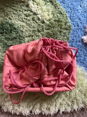 Japanese Vintage Pink Drawstring Bag - Women